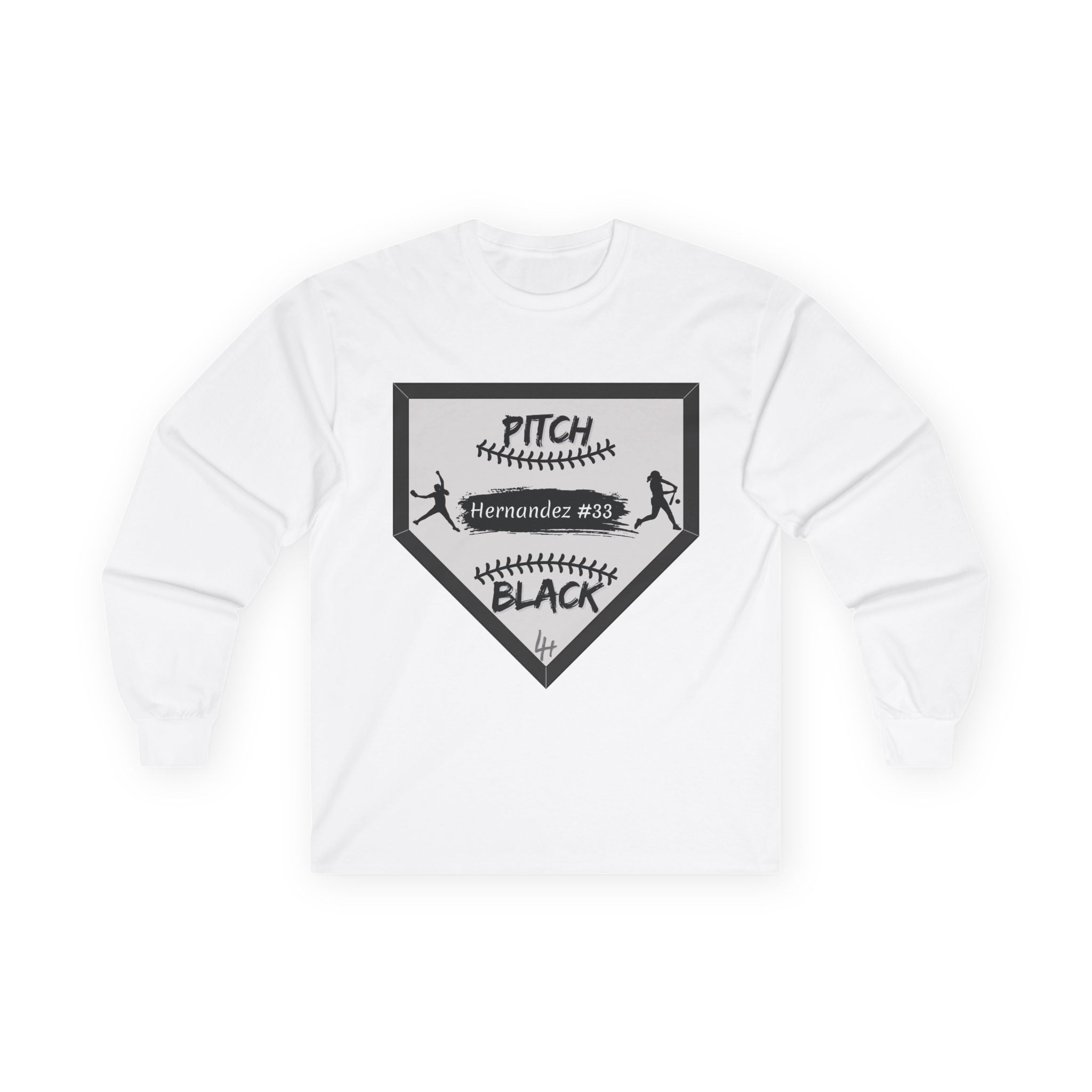 Pitch Black Personalized Long Sleeve Tee