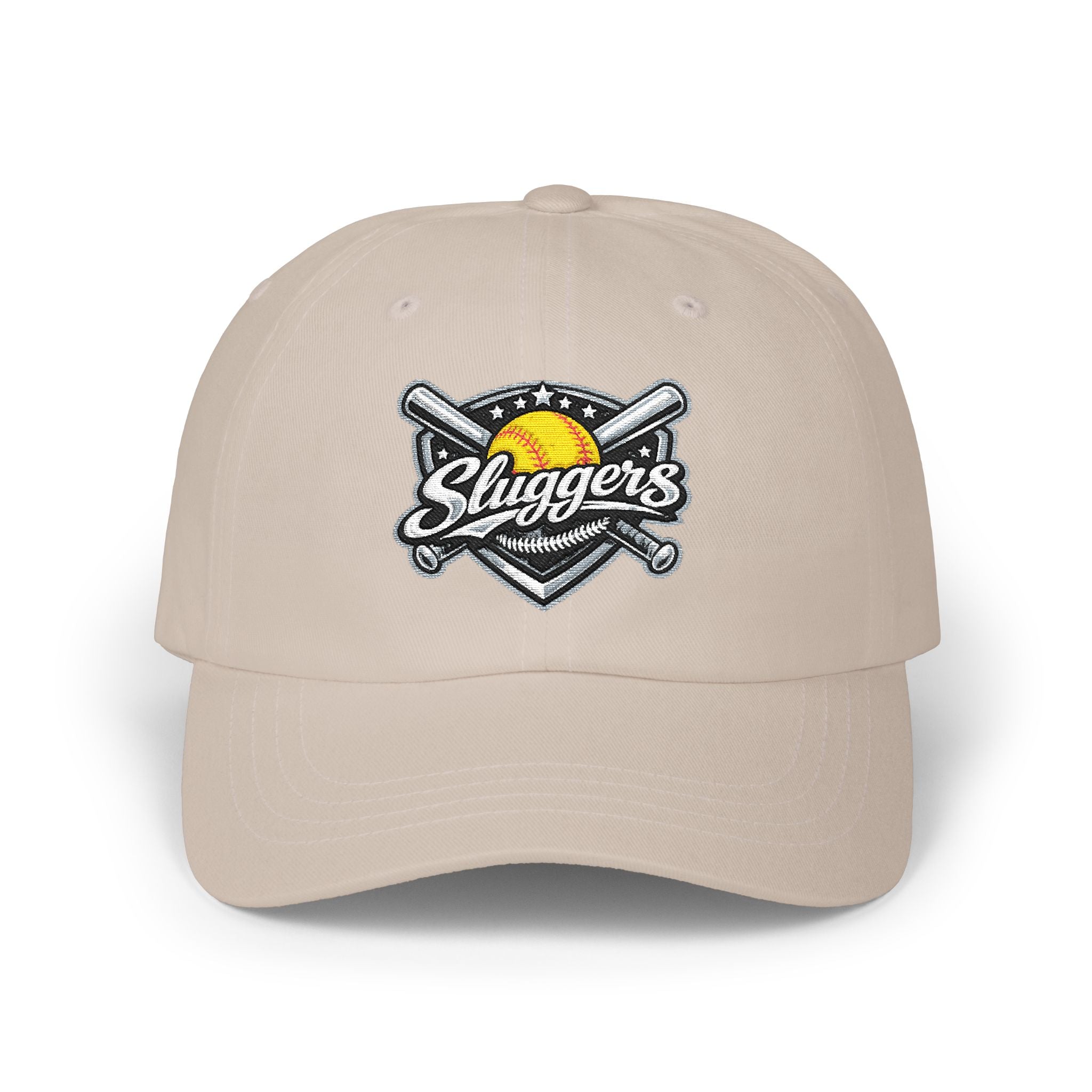 Sluggers Baseball Dad Cap - Embroidered Softball & Bats Hat