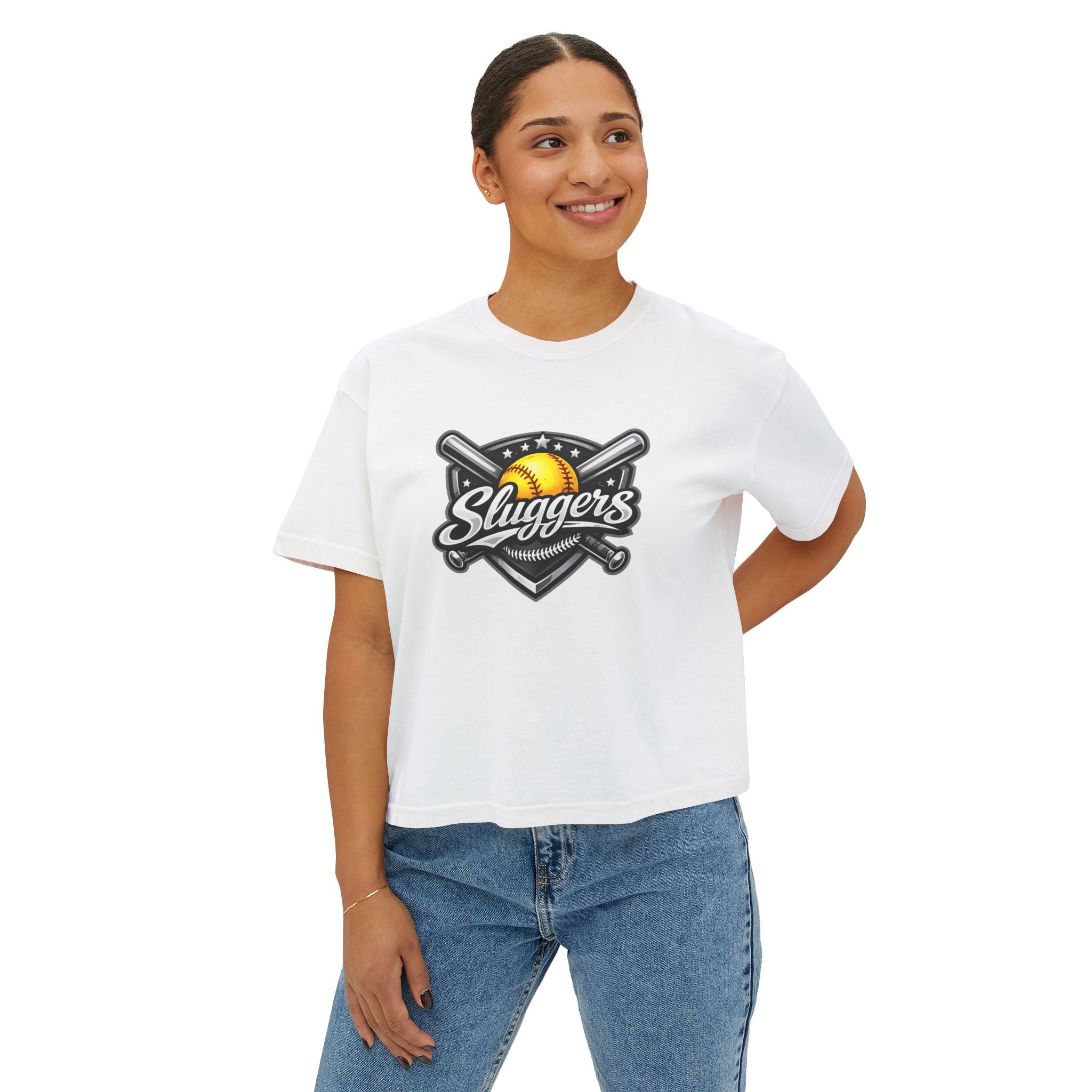 Sluggers Softball Logo Boxy Tee