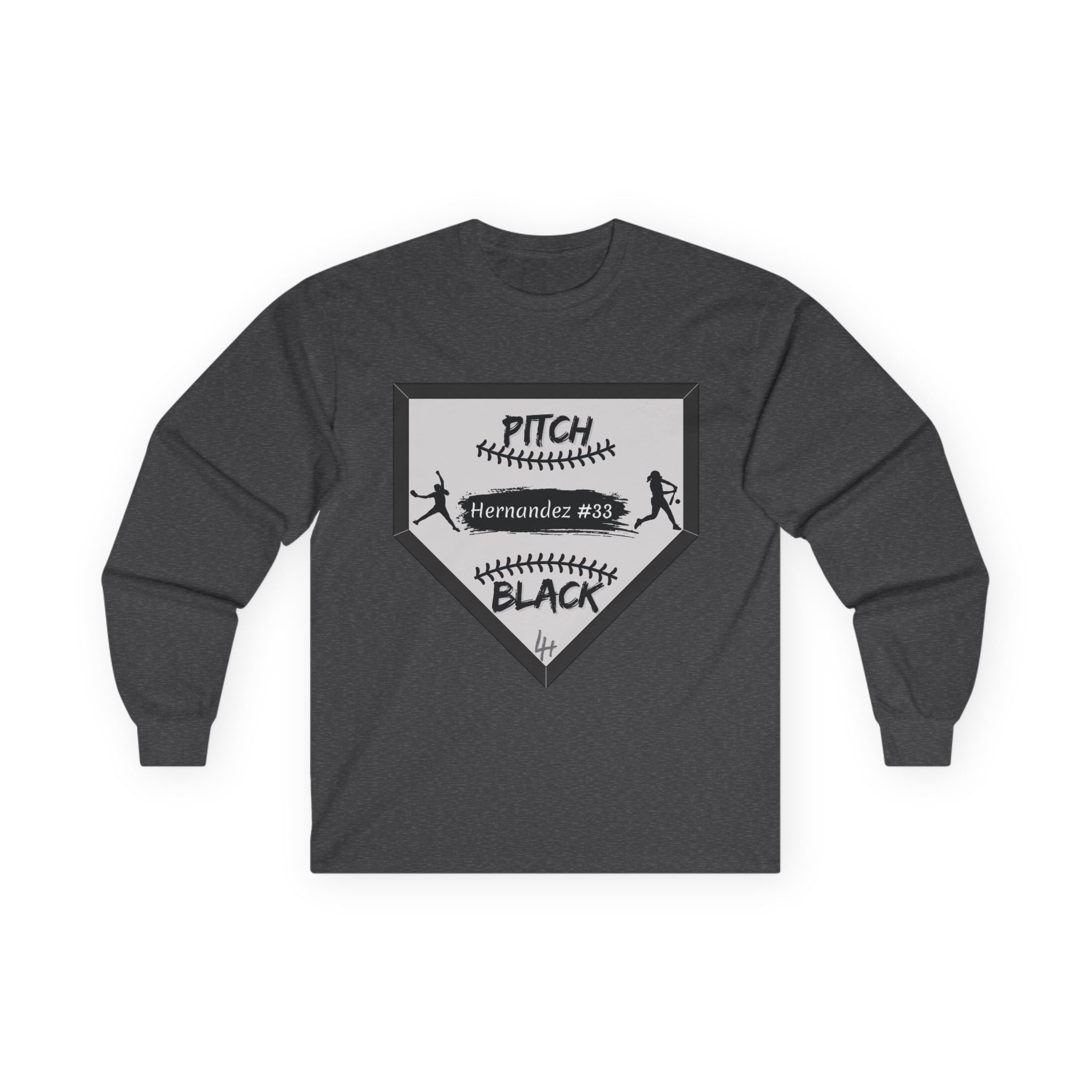 Pitch Black Personalized Long Sleeve Tee