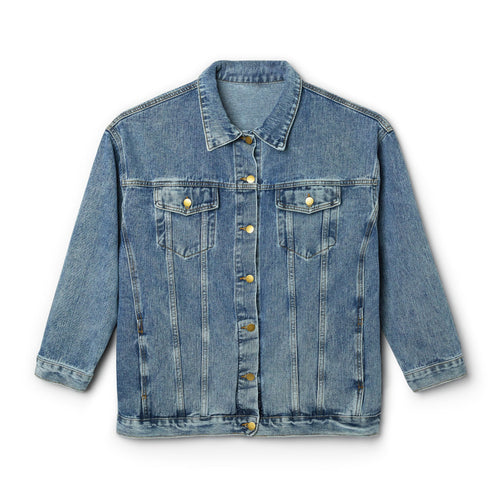 Denim Jacket — Sparkly “Softball Mom” Back Graphic Jacket