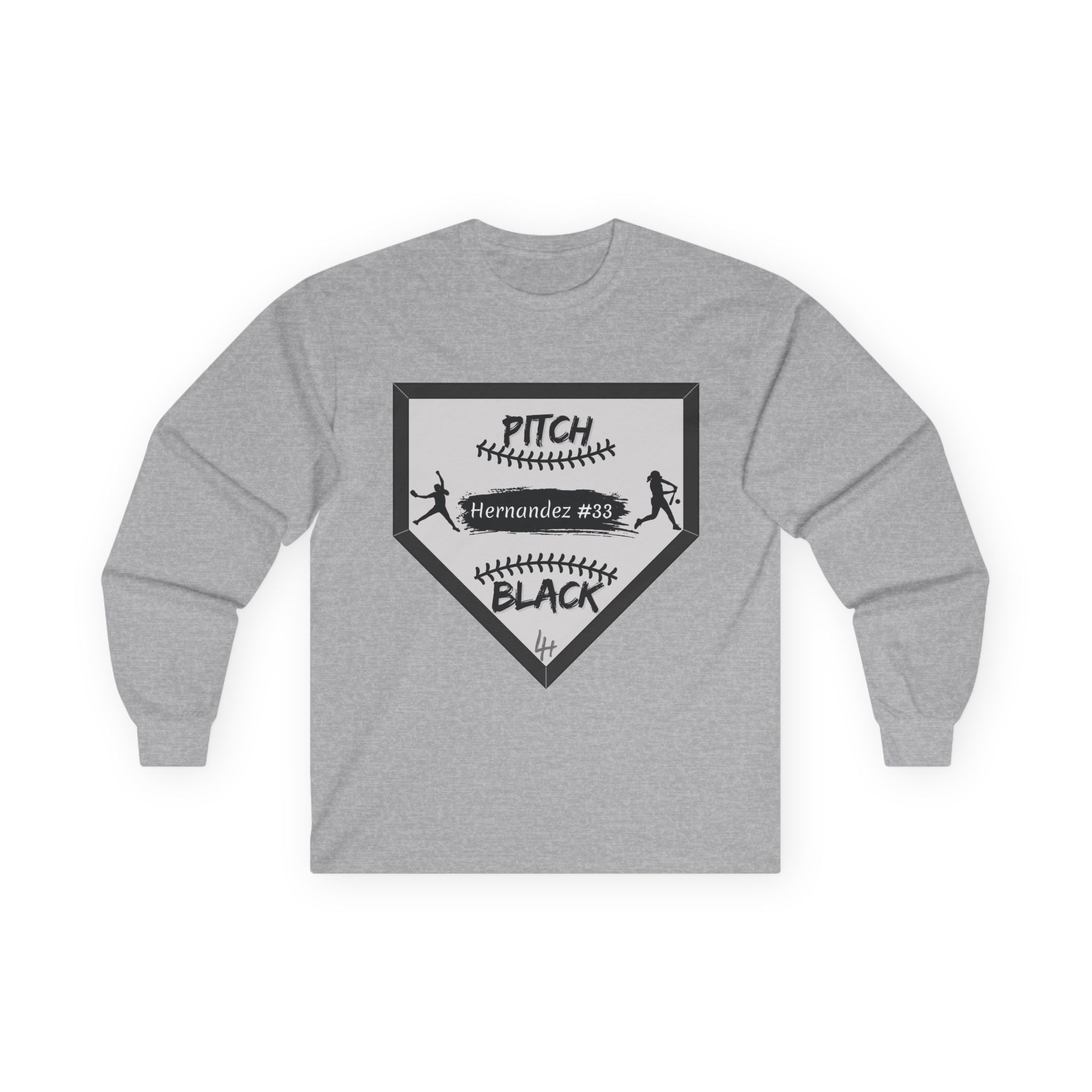 Pitch Black Personalized Long Sleeve Tee