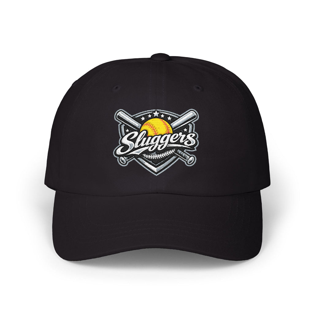 Sluggers Baseball Dad Cap - Embroidered Softball & Bats Hat