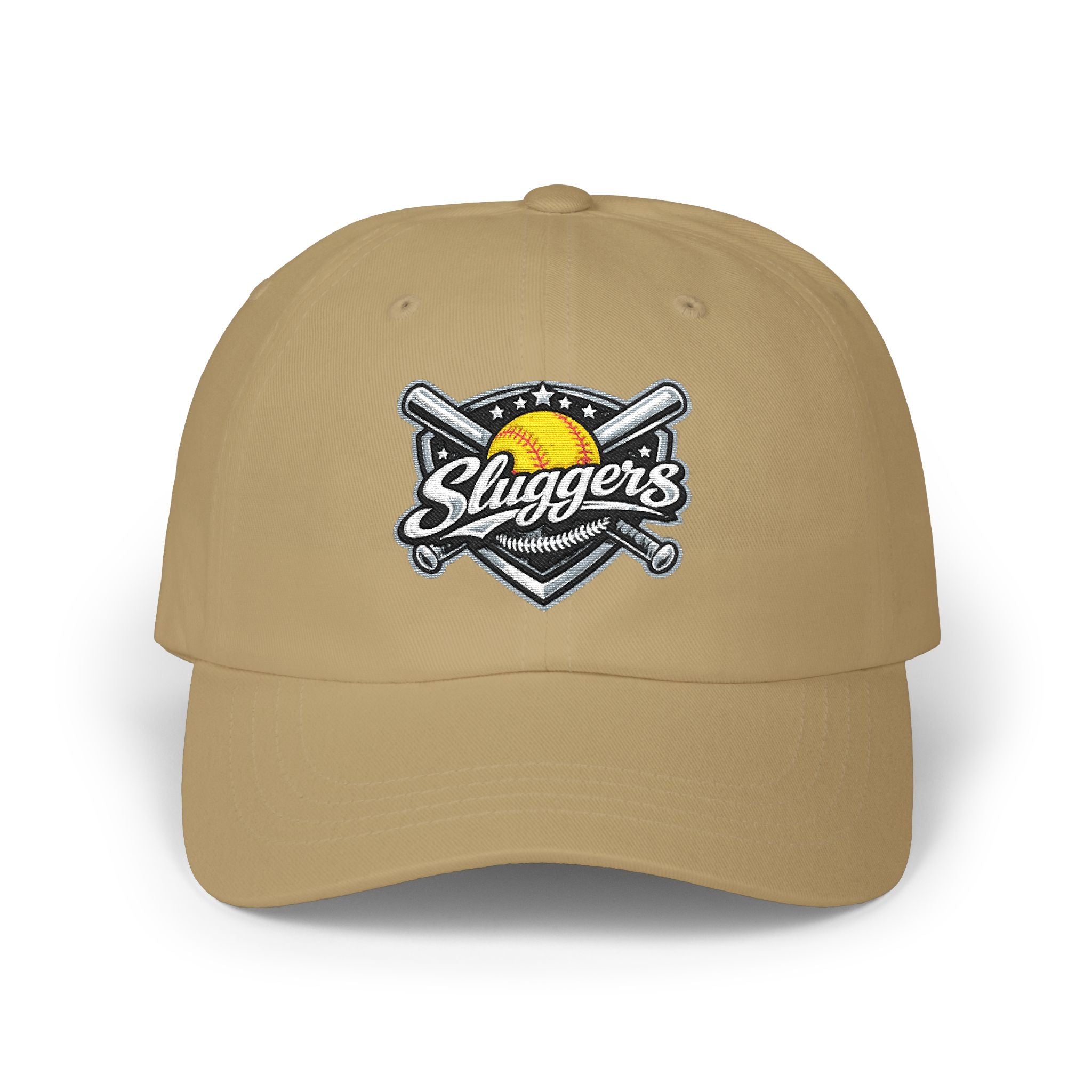 Sluggers Baseball Dad Cap - Embroidered Softball & Bats Hat