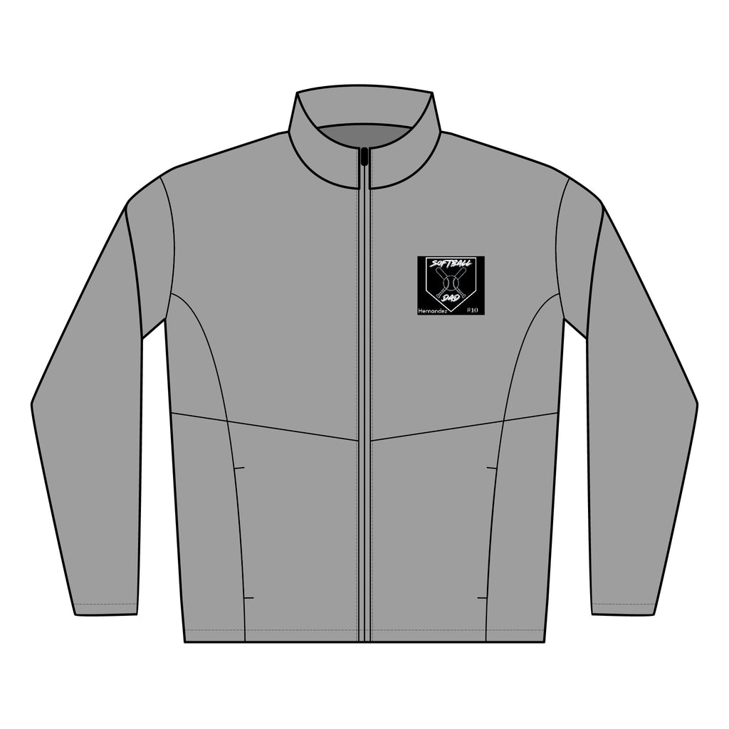 Embroidered Men's Soft Shell Jacket —Windproof Outerwear - Pitch Black