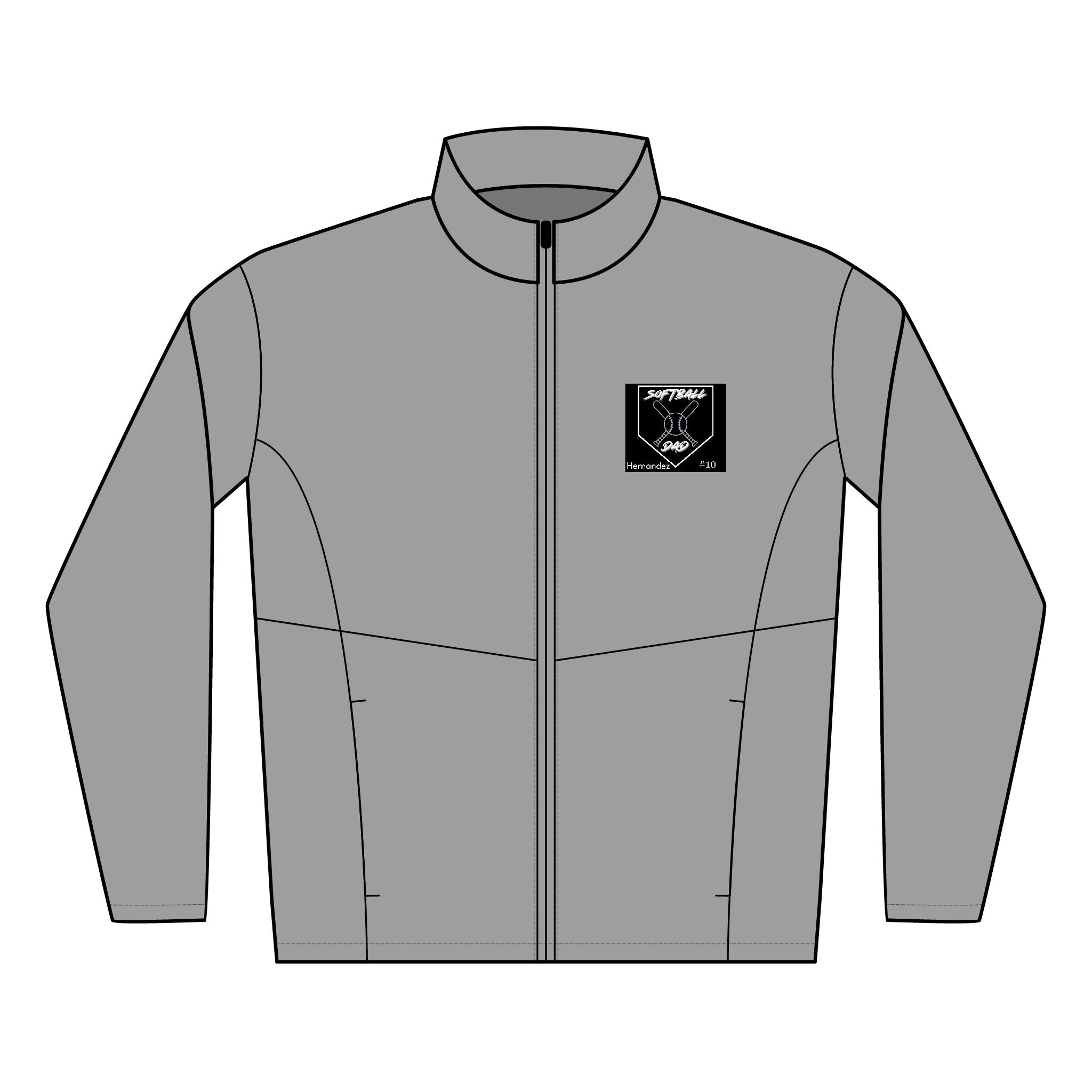 Embroidered Men's Soft Shell Jacket —Windproof Outerwear - Pitch Black