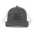 Pitch Black Trucker Cap – Embroidered Baseball Stitch Snapback